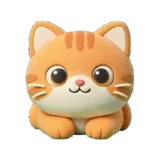 Smiling orange cat